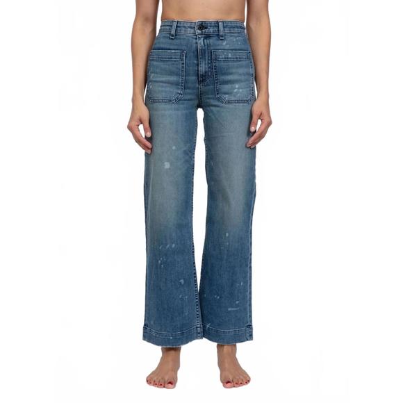 NEW ASKK NY sailor wide leg jean in mulholland - Picture 1 of 4